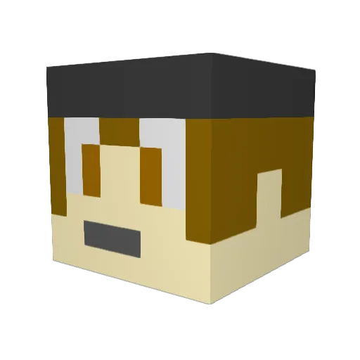 Idk16 Minecraft avatar head, 3D render