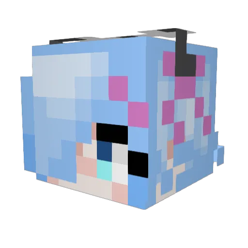 IdkAProfileName Minecraft avatar head, 3D render