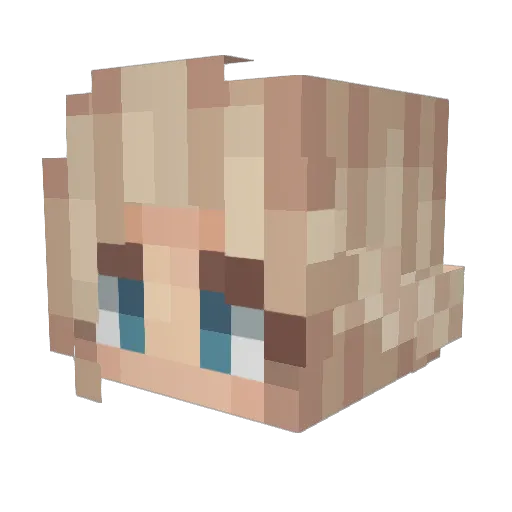 IdkHayhay Minecraft avatar head, 3D render