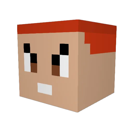 Idkfa1 Minecraft avatar head, 3D render