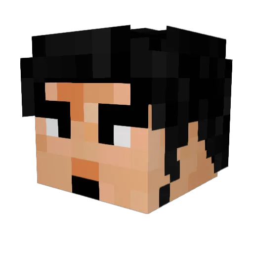 IdleLights Minecraft avatar head, 3D render