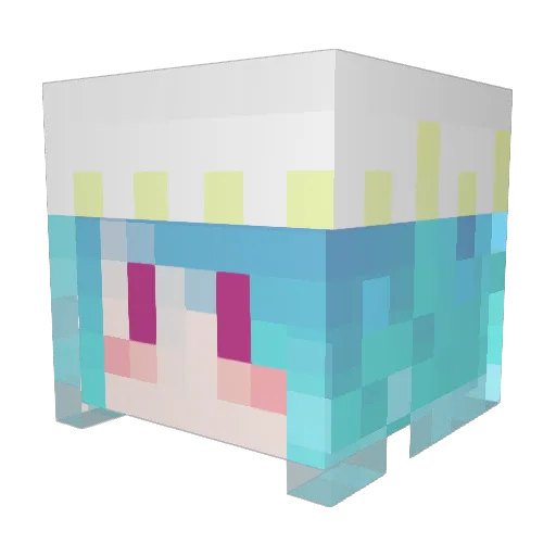 IdleNya Minecraft avatar head, 3D render