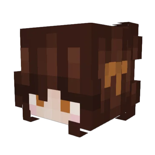 Idlx Minecraft avatar head, 3D render