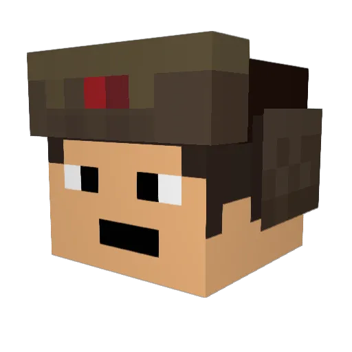 Idoking9972 Minecraft avatar head, 3D render