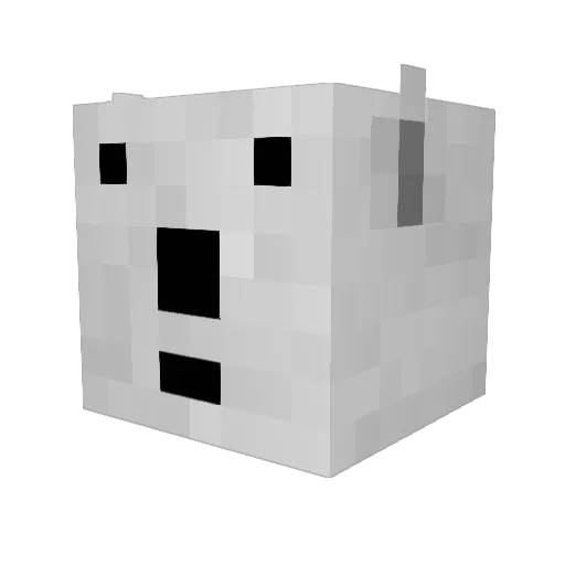 IdolKotori Minecraft avatar head, 3D render