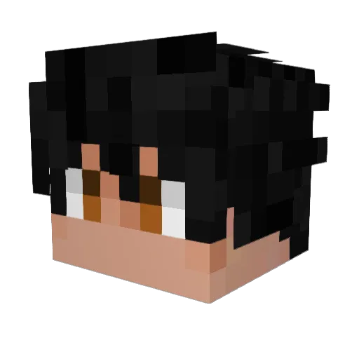 Idou Minecraft avatar head, 3D render
