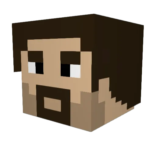 Idozer Minecraft avatar head, 3D render