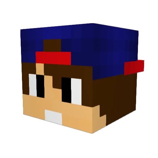 IdrissCR7 Minecraft avatar head, 3D render