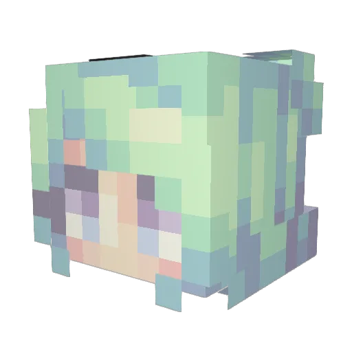 Iduke1 Minecraft avatar head, 3D render