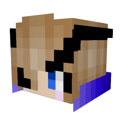 Idutten Minecraft avatar head, 3D render