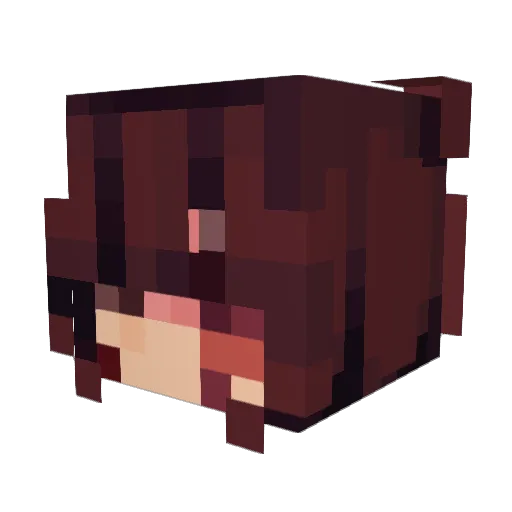 Idynn Minecraft avatar head, 3D render