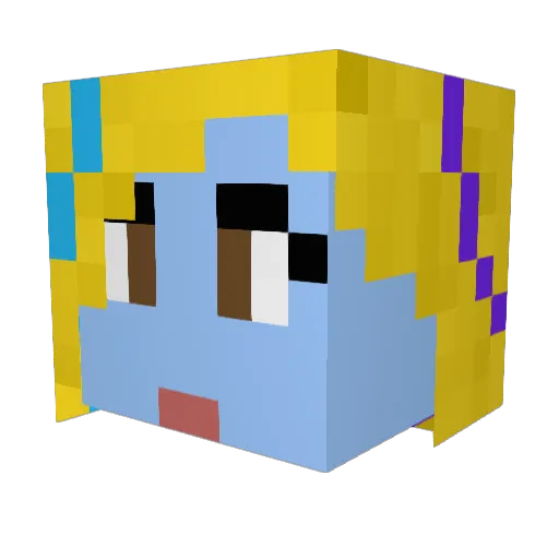 Idze Minecraft avatar head, 3D render