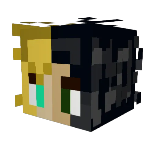 IeTatas Minecraft avatar head, 3D render