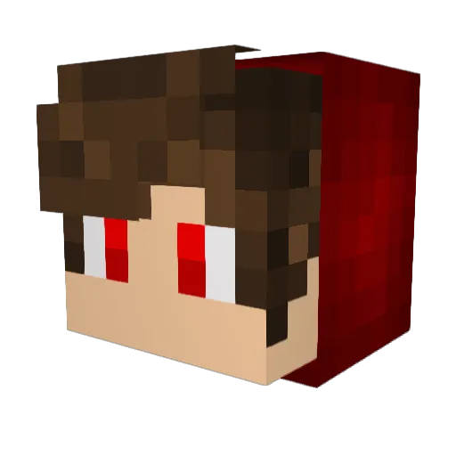 IeafX Minecraft avatar head, 3D render