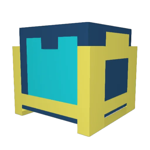 Ieals Minecraft avatar head, 3D render