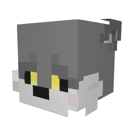 IeatLe4d_01 Minecraft avatar head, 3D render