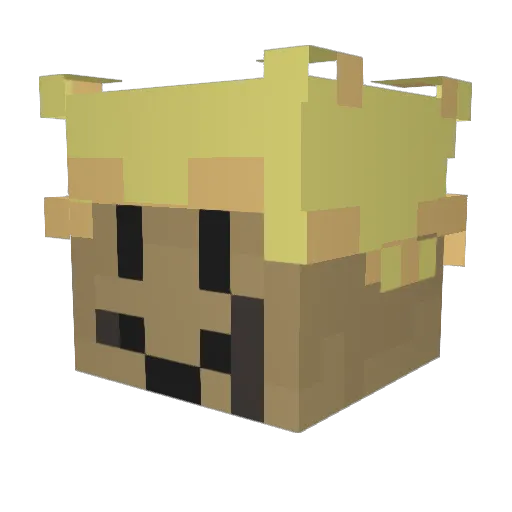 Ieatclay_ Minecraft avatar head, 3D render