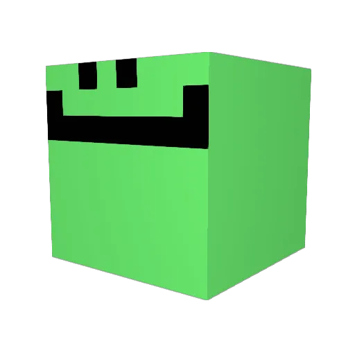 Ieby Minecraft avatar head, 3D render