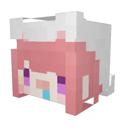 Ien_tw Minecraft avatar head, 3D render