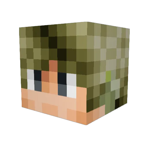 IeonTG Minecraft avatar head, 3D render