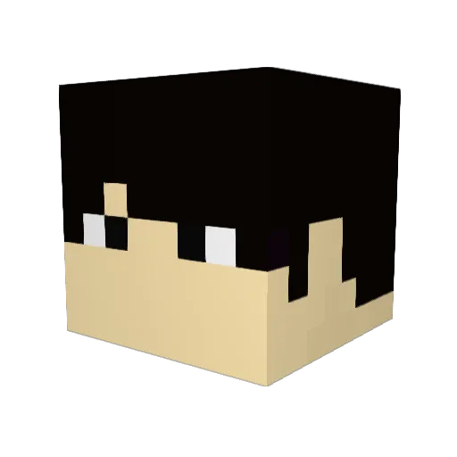 Ieru_GR Minecraft avatar head, 3D render