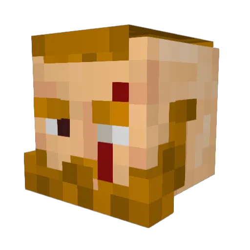 IesuDerufin Minecraft avatar head, 3D render
