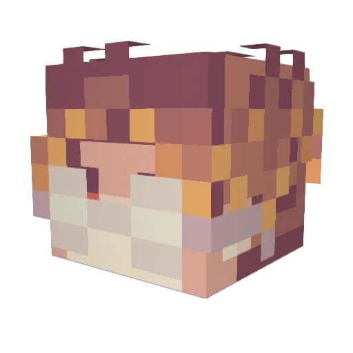 Iethreed Minecraft avatar head, 3D render