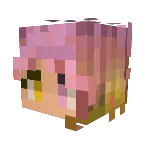 IfEiNDA Minecraft avatar head, 3D render