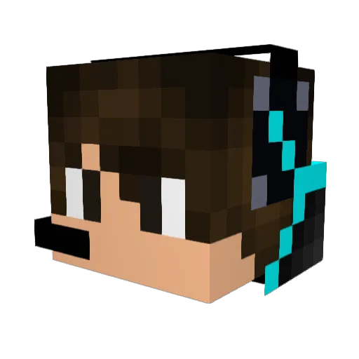 IfKoreaYT Minecraft avatar head, 3D render