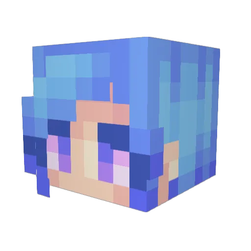 Ifidia Minecraft avatar head, 3D render