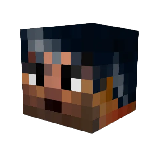 Ifilira Minecraft avatar head, 3D render