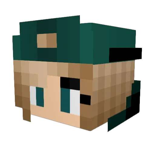 Ifinja Minecraft avatar head, 3D render