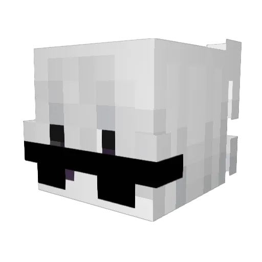Ifny Minecraft avatar head, 3D render