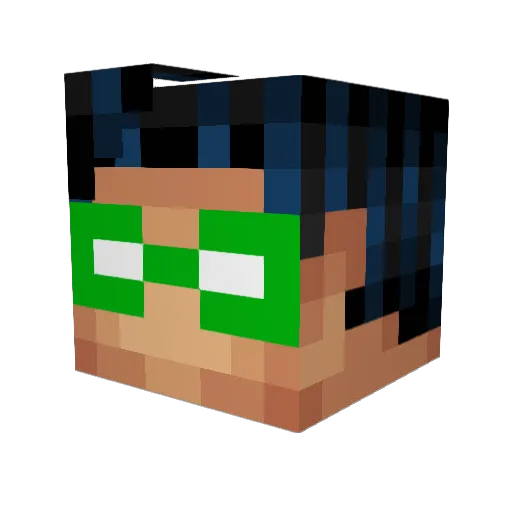 Iforgotwho Minecraft avatar head, 3D render