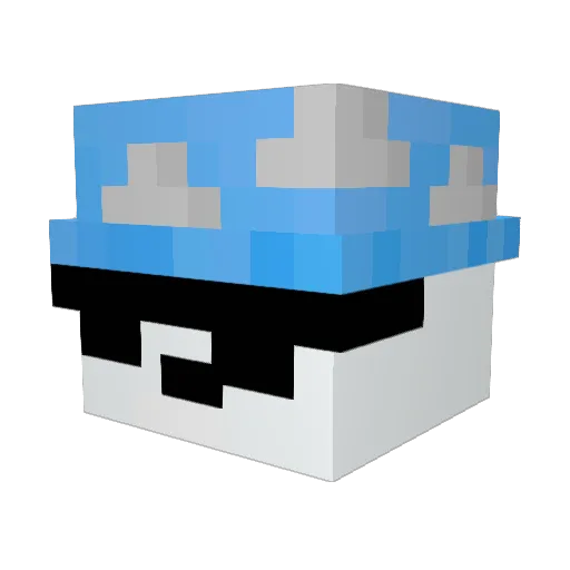 IfritGrosCalibre Minecraft avatar head, 3D render