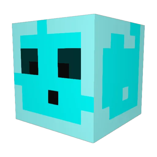 Ifvre1 Minecraft avatar head, 3D render