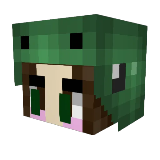 Iga2408 Minecraft avatar head, 3D render