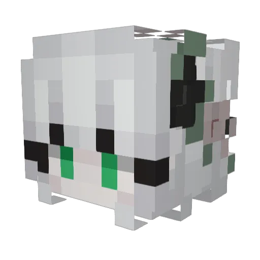 Iga458 Minecraft avatar head, 3D render