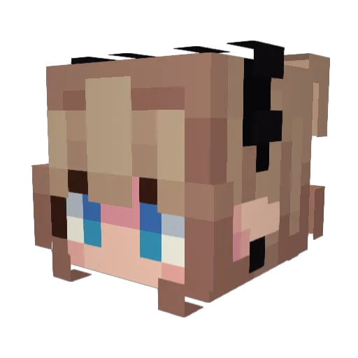 Igaa Minecraft avatar head, 3D render