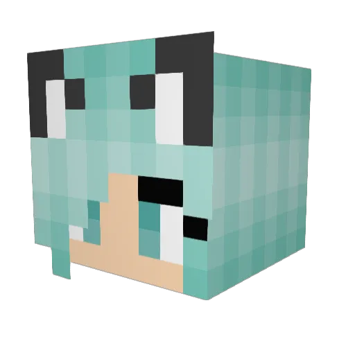 Igamiga Minecraft avatar head, 3D render