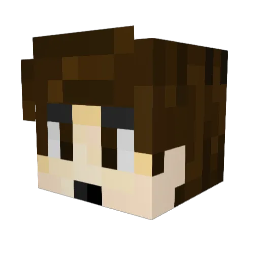 Igbu Minecraft avatar head, 3D render
