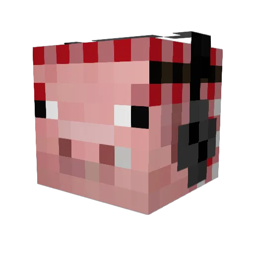 Igdob Minecraft avatar head, 3D render