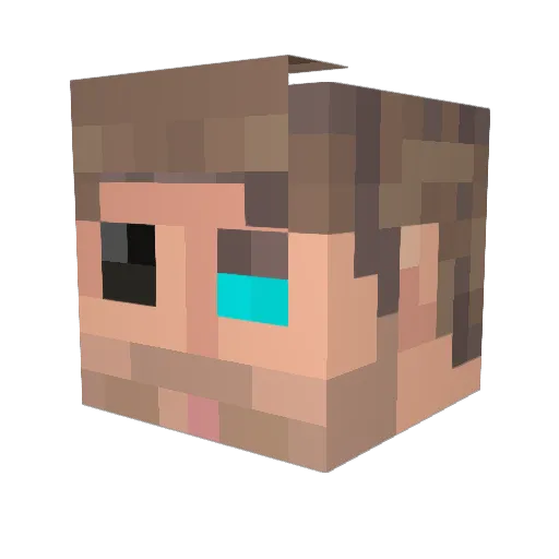 IgdolBe Minecraft avatar head, 3D render