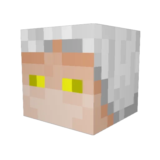 Igelkind Minecraft avatar head, 3D render