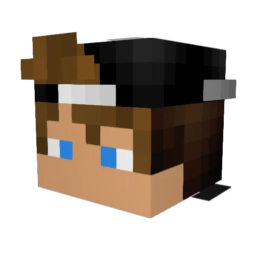 Iggi18 Minecraft avatar head, 3D render