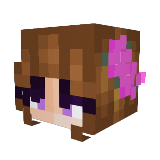 IggyKitty Minecraft avatar head, 3D render