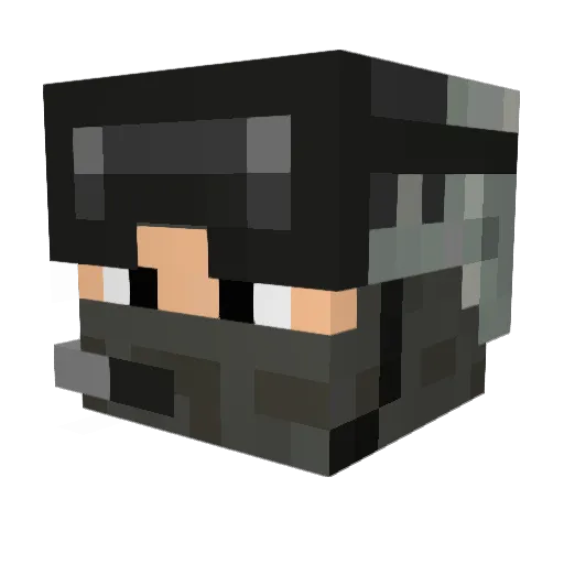 IggyRockin Minecraft avatar head, 3D render