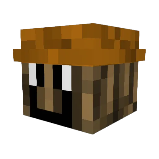 IgimBa Minecraft avatar head, 3D render