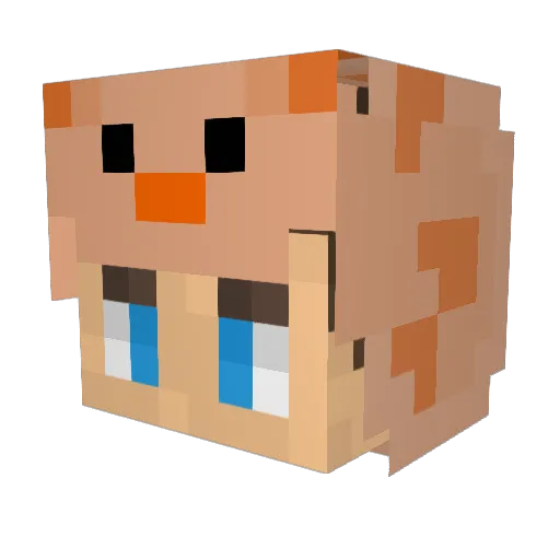 Igla_K Minecraft avatar head, 3D render