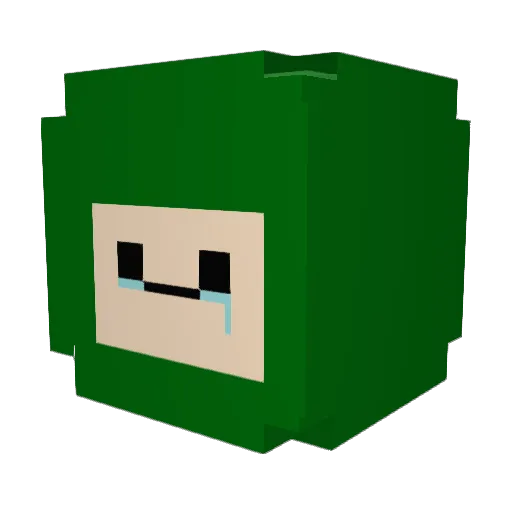 IgnUnavailable Minecraft avatar head, 3D render